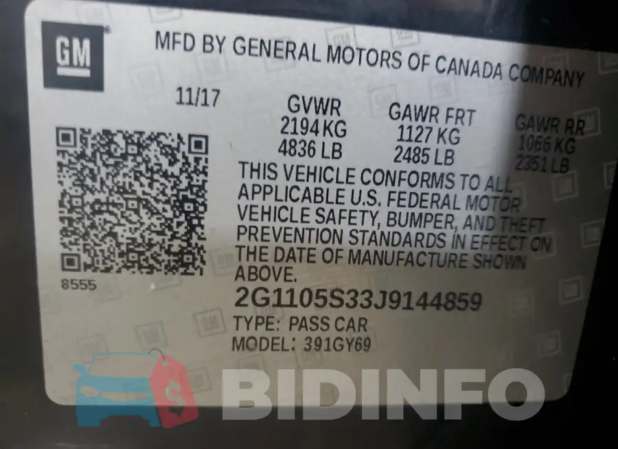 2G1105S33J9144859 Photo# 12