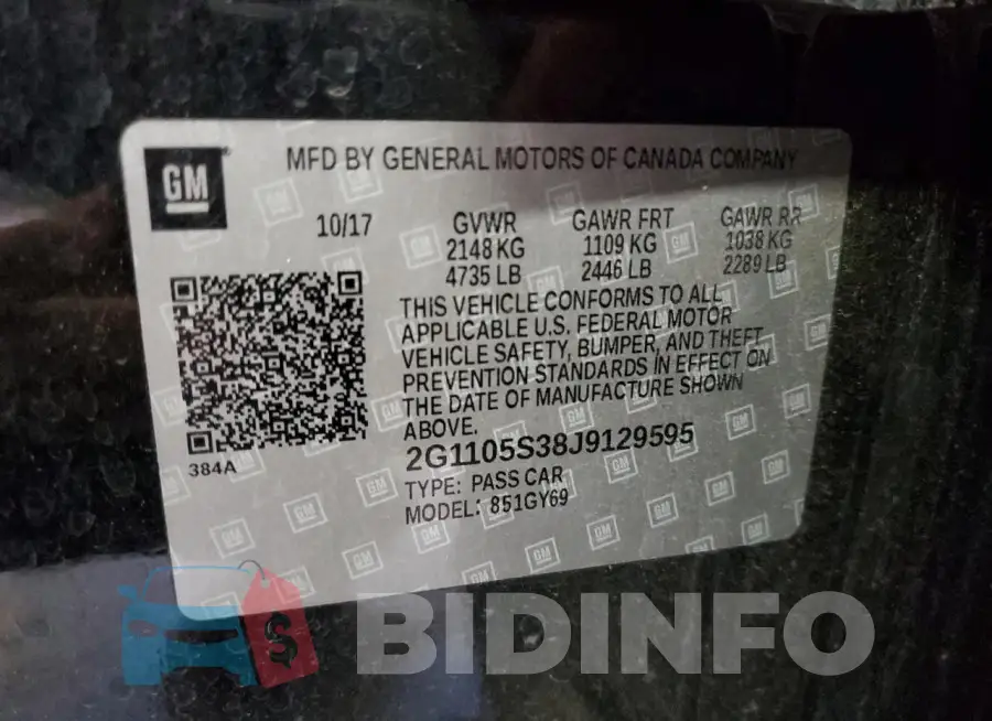 2G1105S38J9129595 Photo# 12