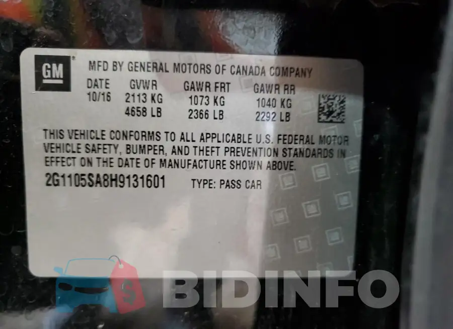 2G1105SA8H9131601 Photo# 12