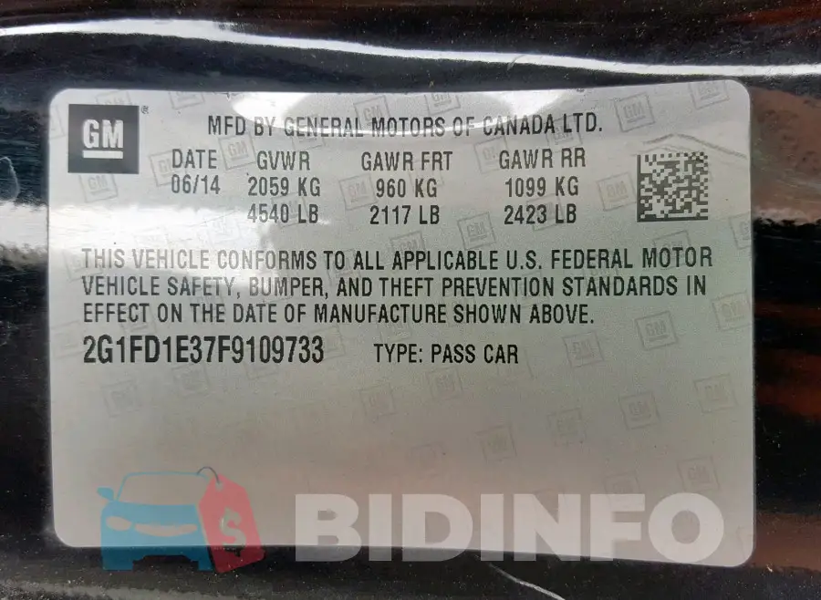 2G1FD1E37F9109733 Photo# 10
