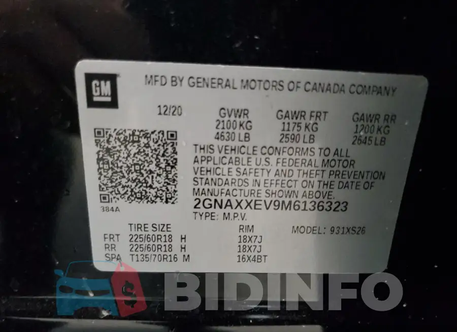 2GNAXXEV9M6136323 Photo# 13