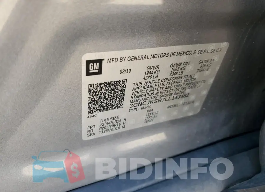 3GNCJKSB7LL143482 Photo# 13