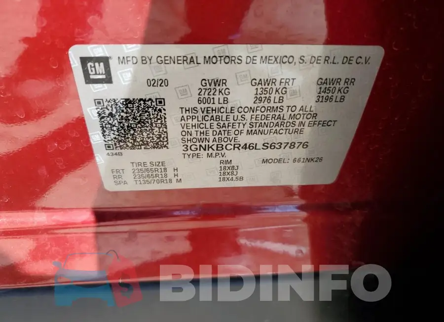 3GNKBCR46LS637876 Photo# 13