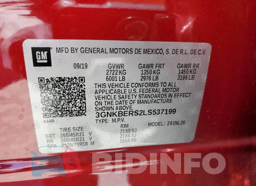 3GNKBERS2LS537199 Photo# 14