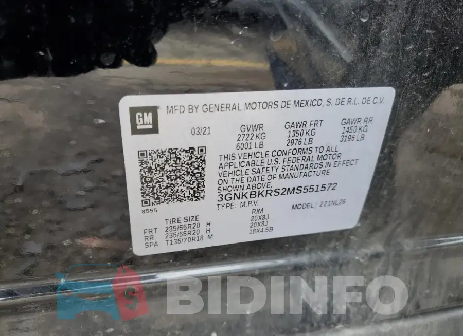 3GNKBKRS2MS551572 Photo# 13