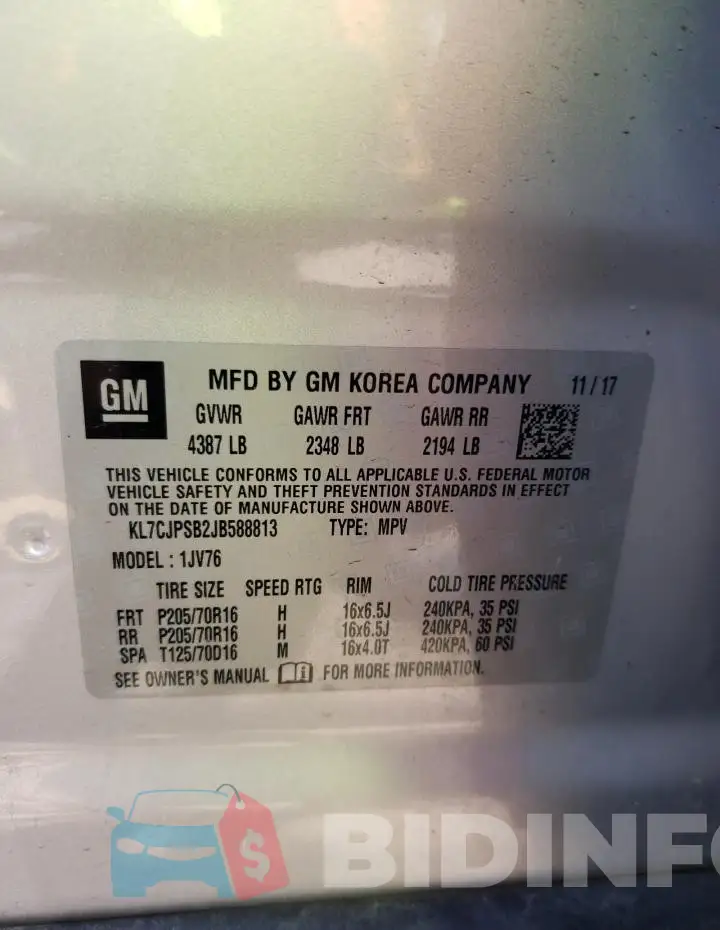 KL7CJPSB2JB588813 Photo# 12