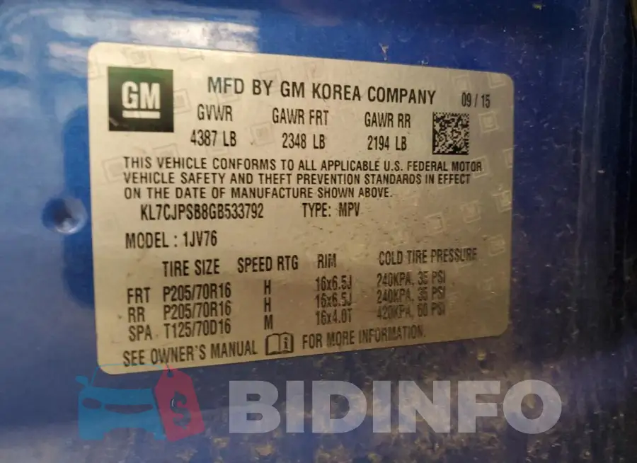KL7CJPSB8GB533792 Photo# 12