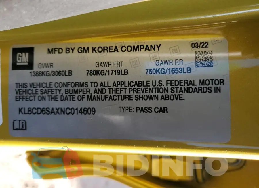KL8CD6SAXNC014609 Photo# 13