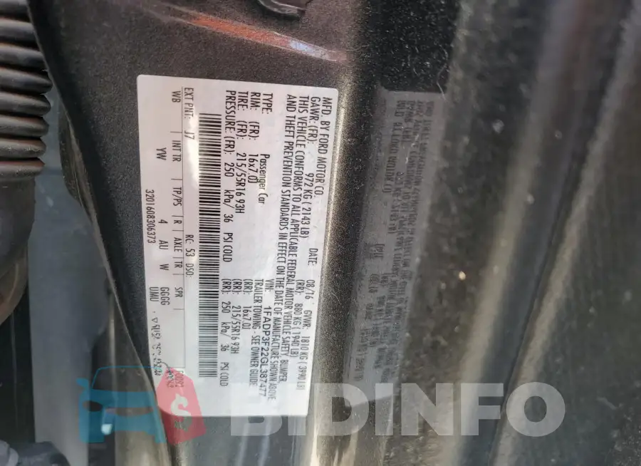 1FADP3F22GL387477 Photo# 13