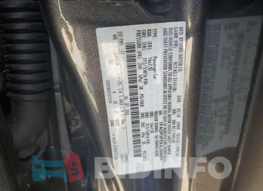 1FADP3FE8JL300084 Photo# 12