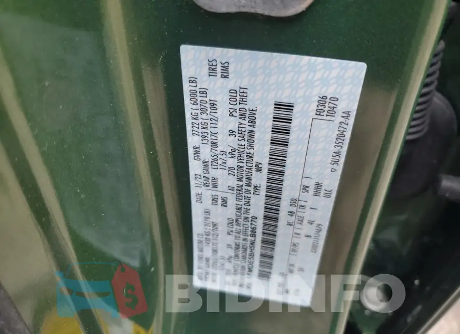 1FMDE5BH5NLB86770 Photo# 13