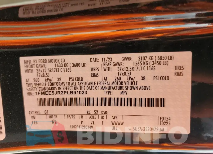 1FMEE5JR2PLB91023 Photo# 13