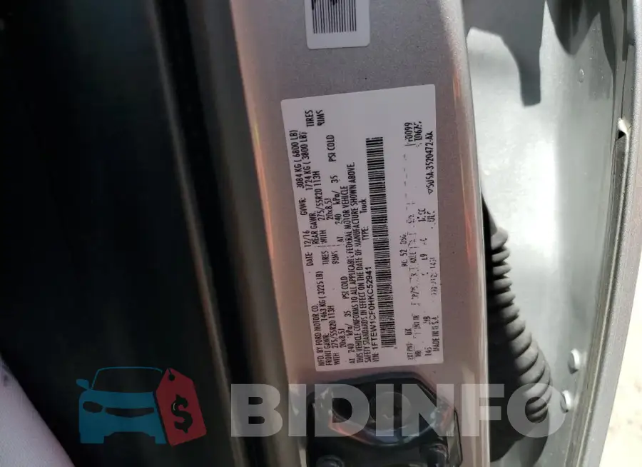 1FTEW1CF0HKC52941 Photo# 12