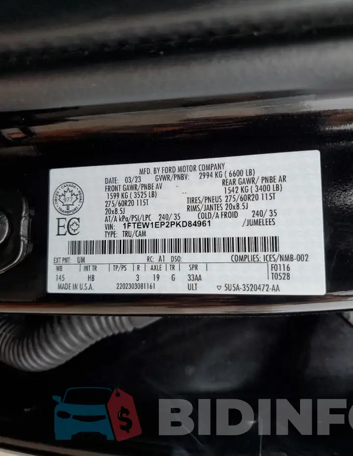 1FTEW1EP2PKD84961 Photo# 12