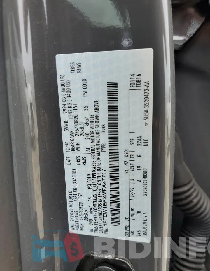 1FTEW1EPXMFA47717 Photo# 12