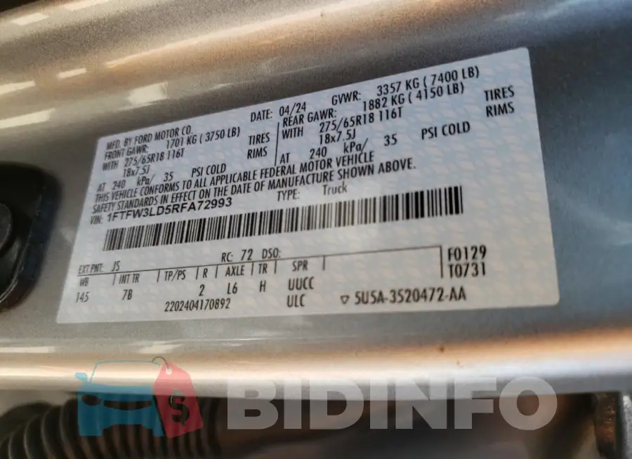 1FTFW3LD5RFA72993 Photo# 12