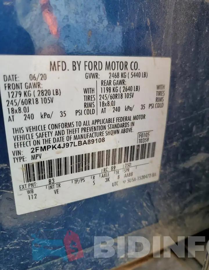 2FMPK4J97LBA89108 Photo# 13