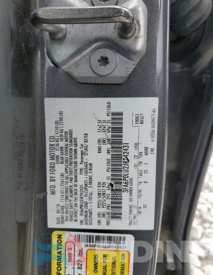 3FA6P0LU2JR242431 Photo# 12