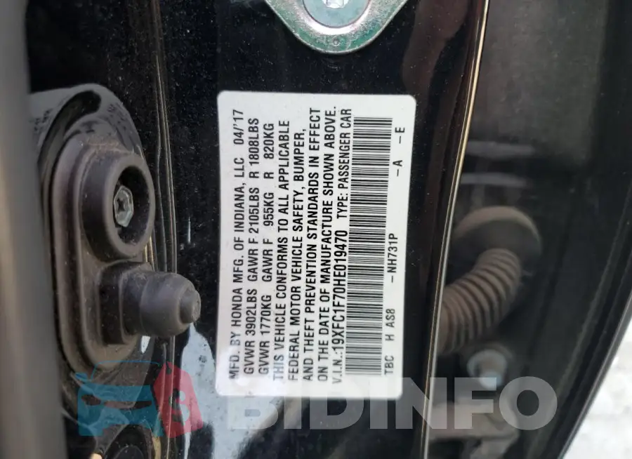 19XFC1F70HE019470 Photo# 12