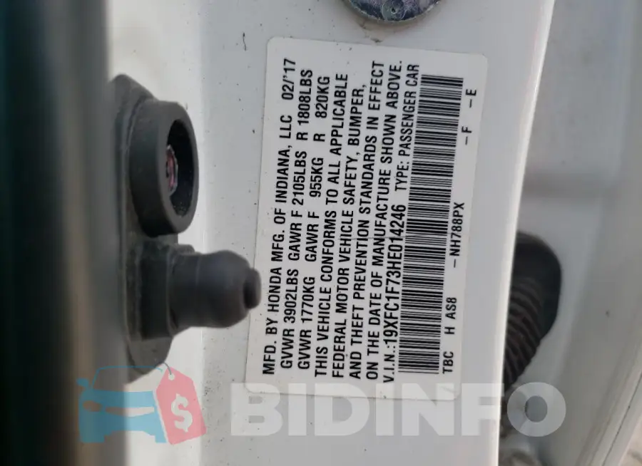 19XFC1F73HE014246 Photo# 13