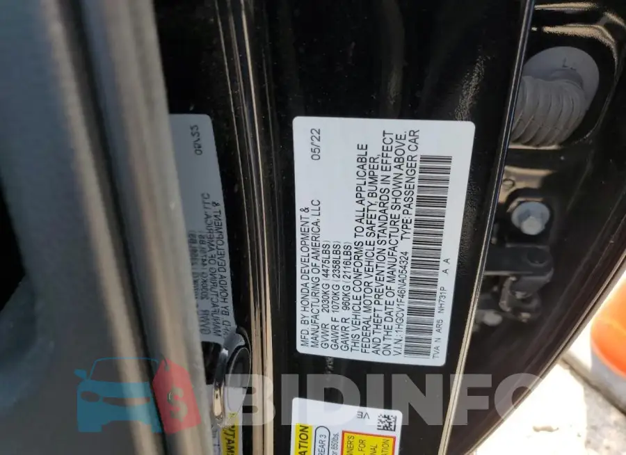 1HGCV1F46NA054324 Photo# 12