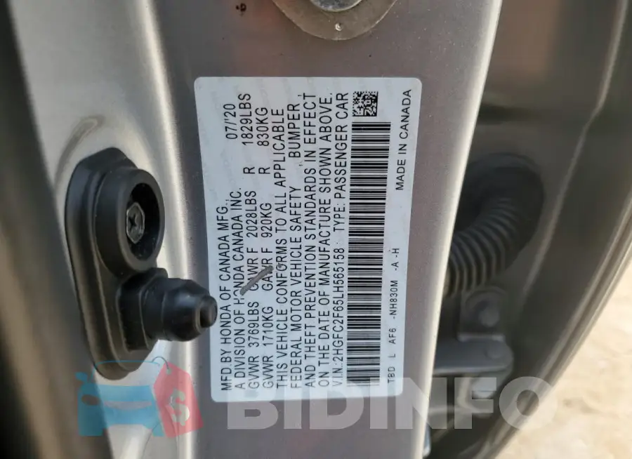 2HGFC2F65LH565158 Photo# 13