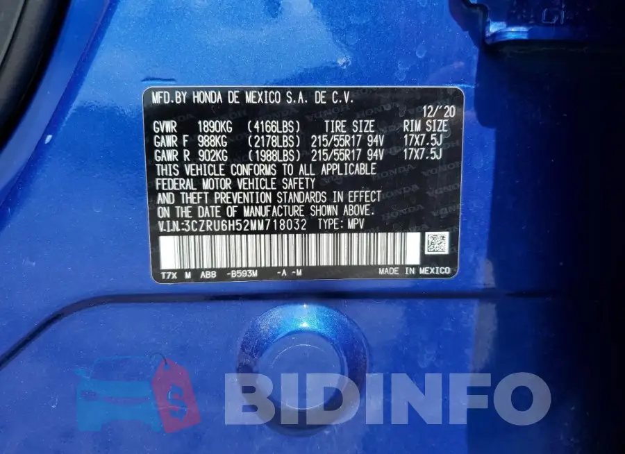 3CZRU6H52MM718032 Photo# 14
