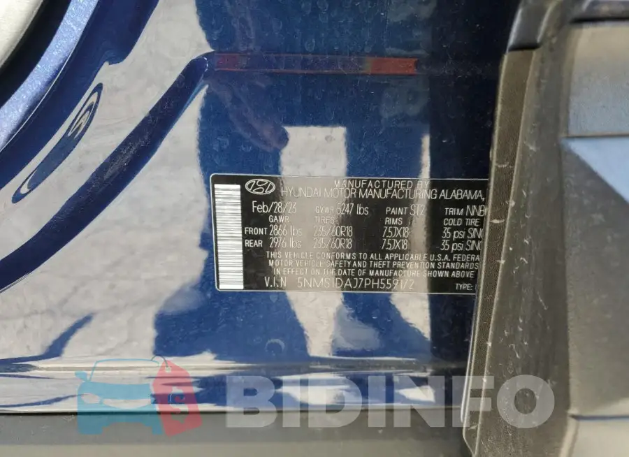 5NMS1DAJ7PH559172 Photo# 14