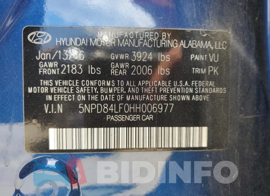 5NPD84LF0HH006977 Photo# 12