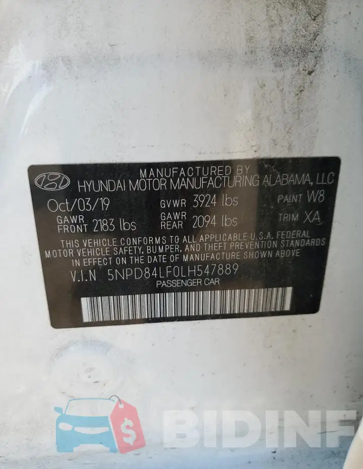 5NPD84LF0LH547889 Photo# 13