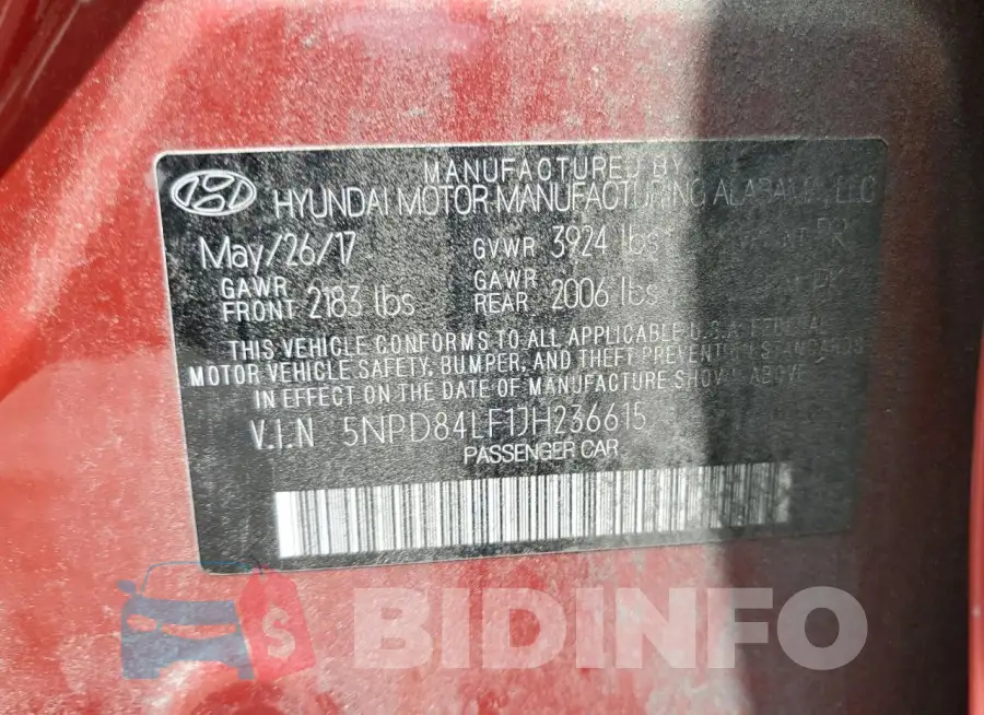 5NPD84LF1JH236615 Photo# 12