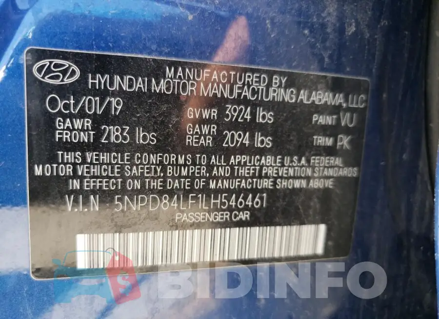 5NPD84LF1LH546461 Photo# 12