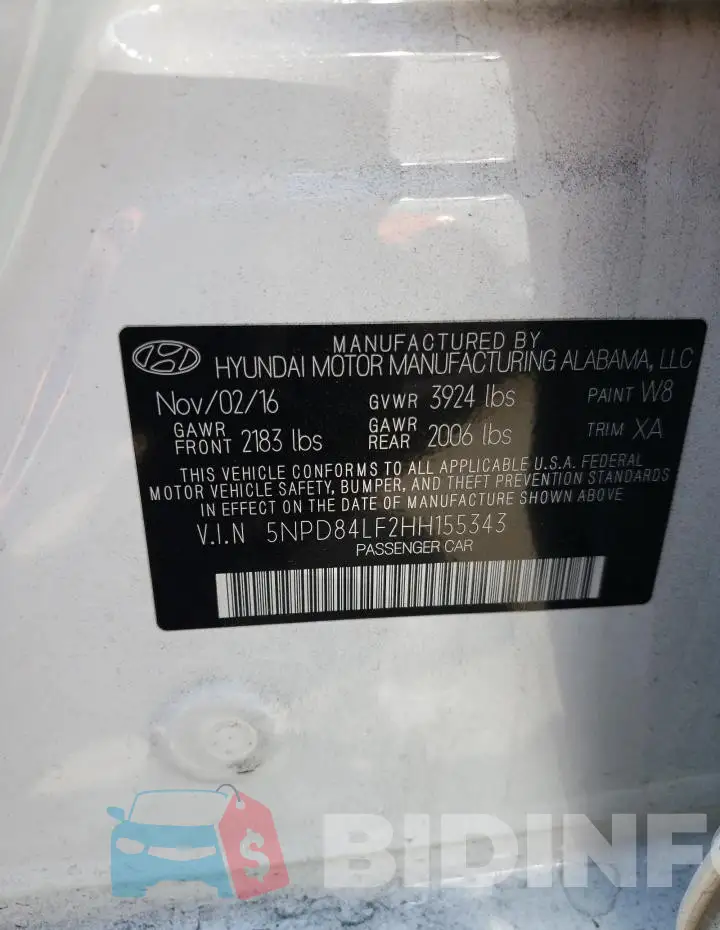 5NPD84LF2HH155343 Photo# 12
