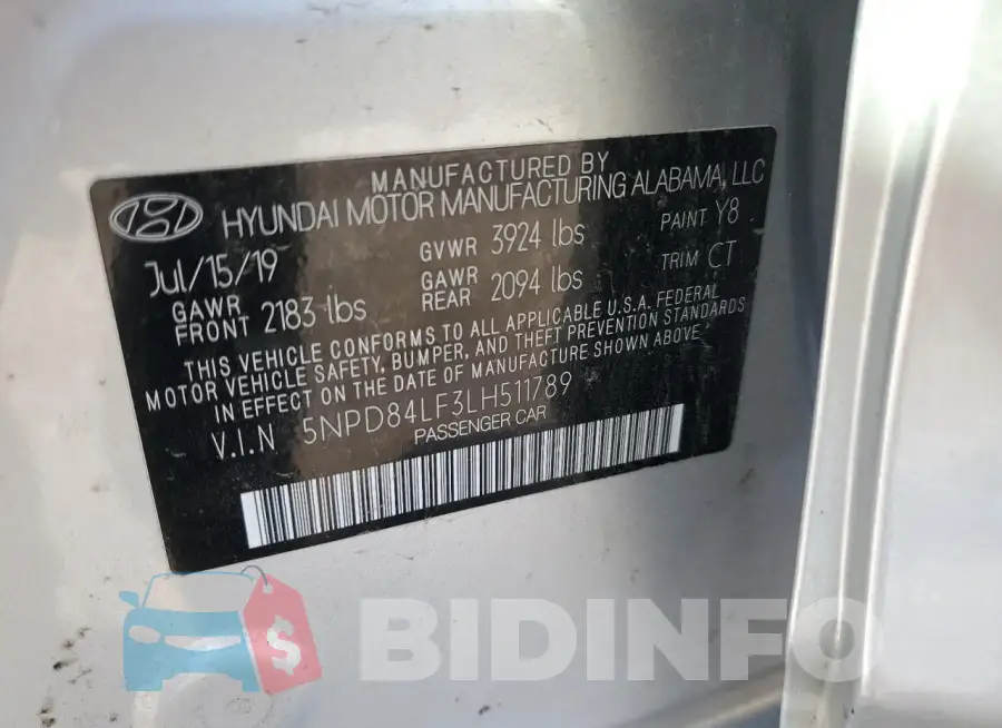 5NPD84LF3LH511789 Photo# 12