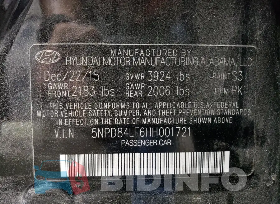 5NPD84LF6HH001721 Photo# 12