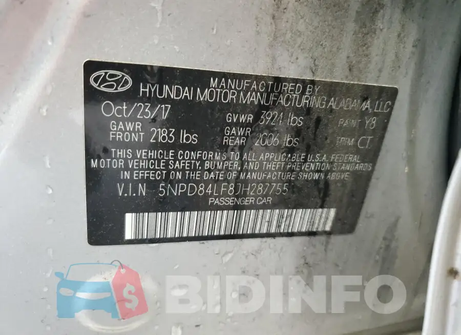 5NPD84LF8JH287755 Photo# 12