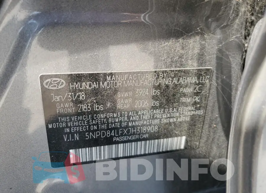5NPD84LFXJH318908 Photo# 12