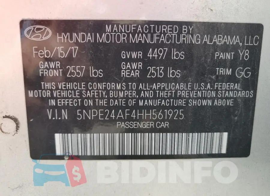 5NPE24AF4HH561925 Photo# 12