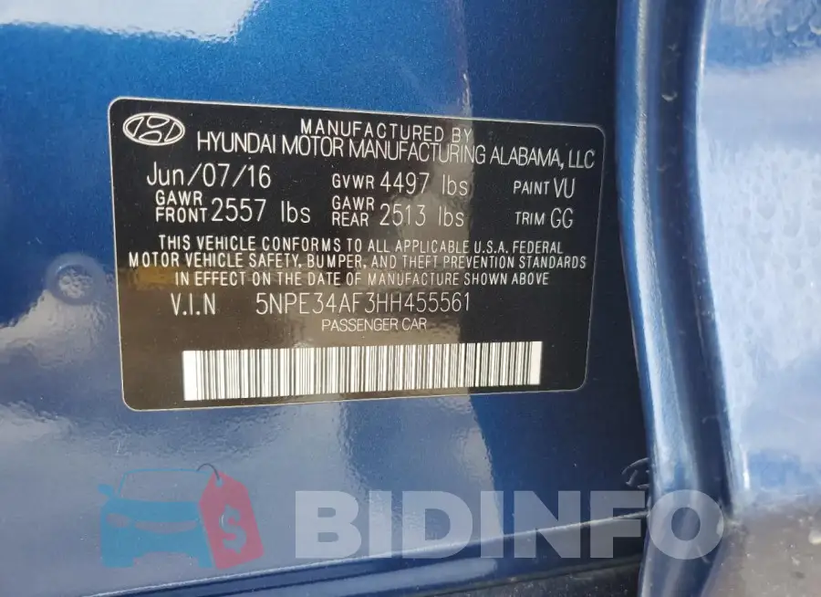 5NPE34AF3HH455561 Photo# 12