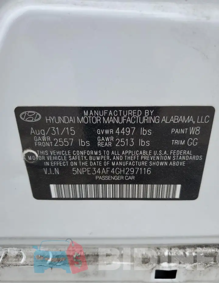 5NPE34AF4GH297116 Photo# 13