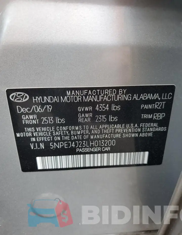 5NPEJ4J23LH013200 Photo# 13