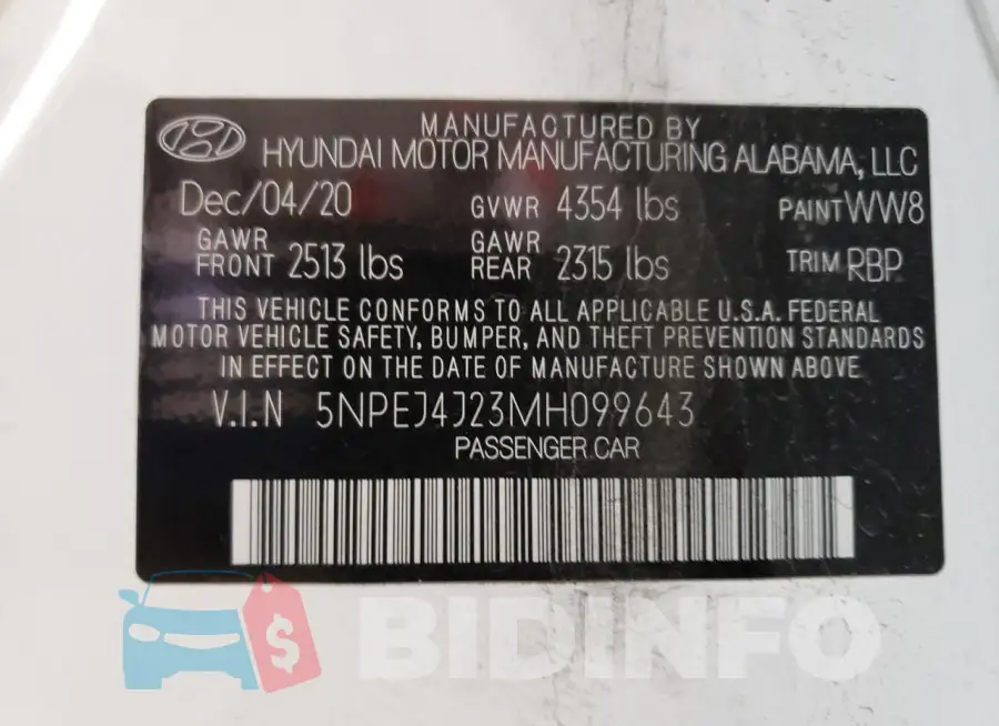 5NPEJ4J23MH099643 Photo# 12