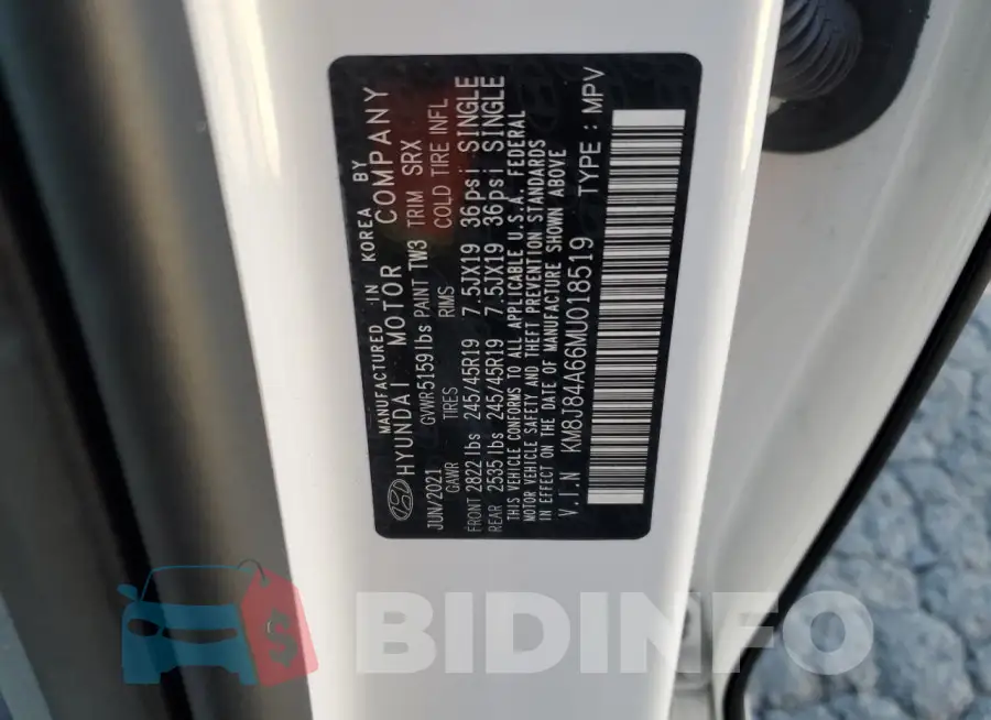 KM8J84A66MU018519 Photo# 12
