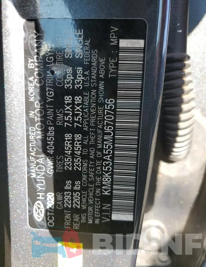 KM8K53A55MU670756 Photo# 12