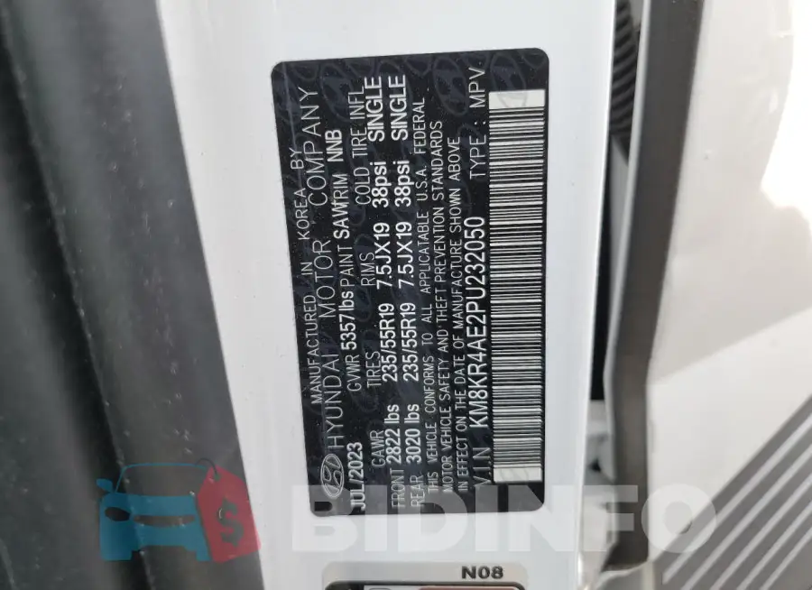 KM8KR4AE2PU232050 Photo# 12