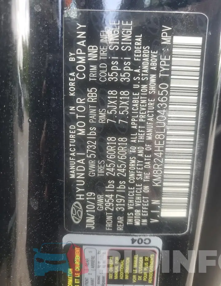 KM8R24HE8LU043650 Photo# 13