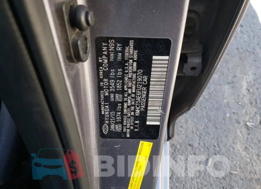 KMHCT5AE6FU219070 Photo# 12
