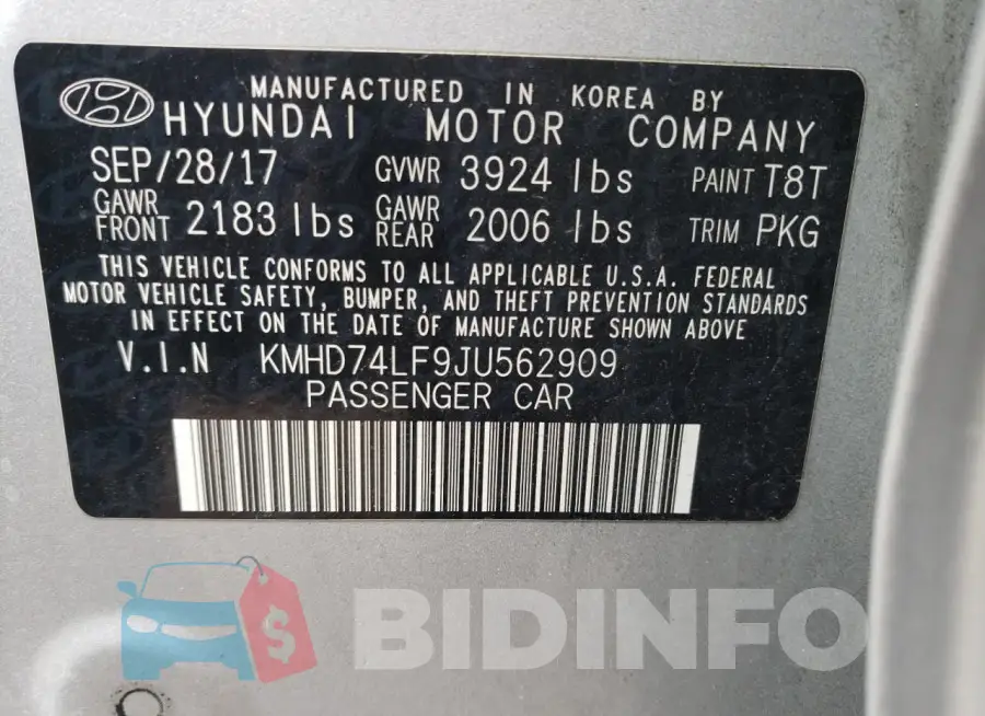 KMHD74LF9JU562909 Photo# 12