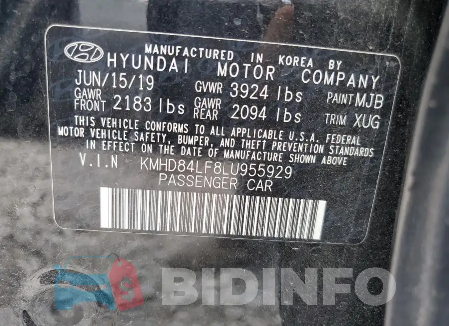 KMHD84LF8LU955929 Photo# 12