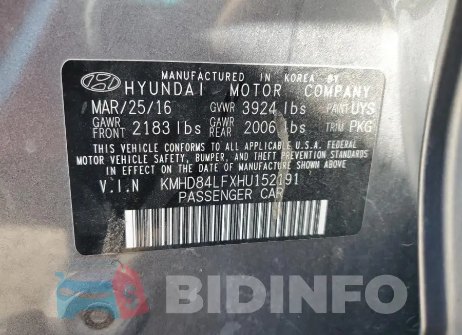 KMHD84LFXHU152191 Photo# 12
